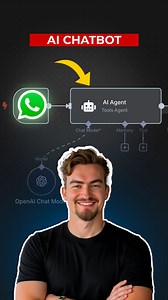 Comment "Chat" to get the vid, your first chatbot is just a few clicks away. Building an intelligent chatbot often feels like a task only for developers, but the era of complex coding is over. This is how you create a powerful AI assistant that can understand messages and respond on its own, all without writing a single line of code. This is a personal AI chatbot that lives right in your favorite messaging app. Here's how it works. Using the no-code platform n8n, you connect a WhatsApp chatbot t