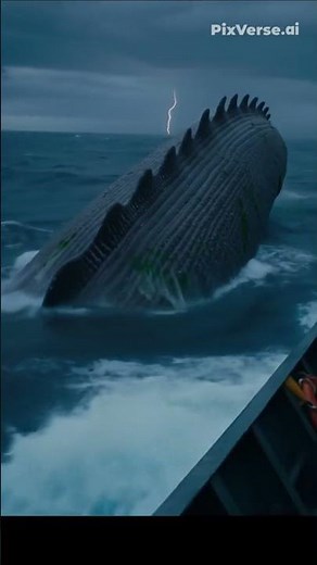 Real Footage: Giant Sea Monster Attacks Ship in Storm 🌊🦖⚡️