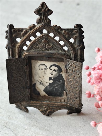 Rare French Catholic Religious Antique Triptych of Saint Anthony of Padua Chapel Altar Sanctuary - Etsy