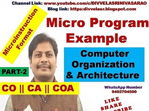 Microprogram Example || Microinstruction Format || Computer Organization and Architecture || CO | CA
