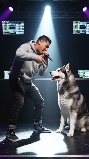 Ai the dog and a man beatboxing