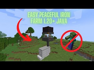 Minecraft Simple Peaceful Iron Farm (Zombieless!) (also works in 1.20)