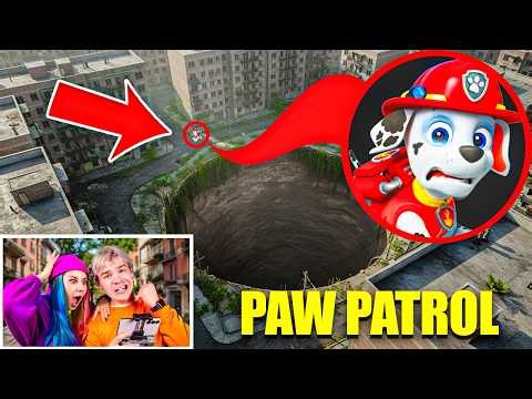 THE DRONE CAUGHT PAW PATROL IN REAL LIFE!! *MARSHALL IN DANGER*