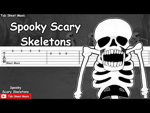 Spooky Scary Skeletons (Guitar Tutorial) Tab