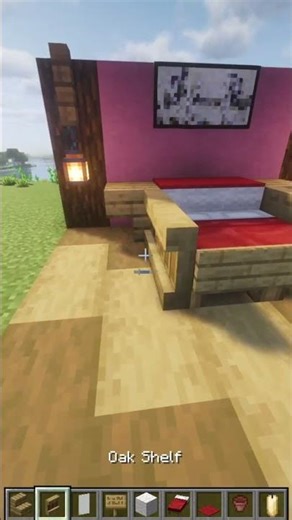 Build This For Your Minecraft House! - Bed tutorial #minecrafttutorial