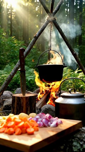 minimalist bushcraft cooking #campinglifestyle #campinglife #Christmas #bushcraft | Tauheed Ansari