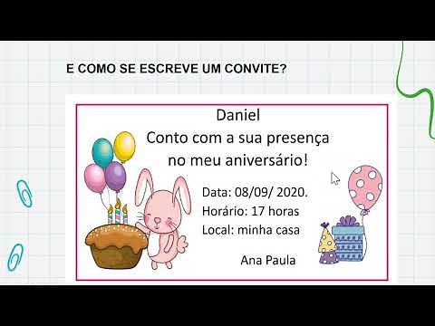 Gênero textual - Convite