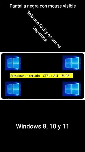 Solución pantalla negra o solo con cursor visible