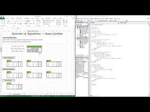 Gauss Jordan - EXCEL/VBA