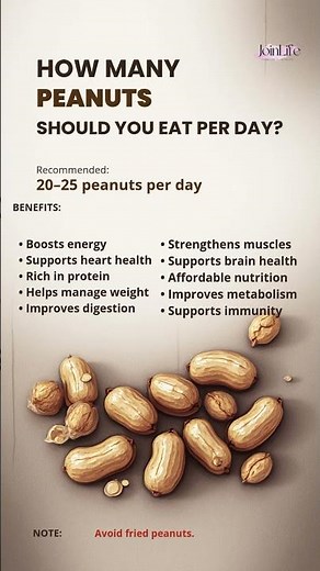 How Many Peanuts Should You Eat Daily? | Health Benefits 🥜 | JoinLife