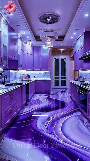 This Insane All-Purple Luxury Kitchen Will Blow Your Mind 💜✨ Dream Kitchen 2026#epoxyfloor