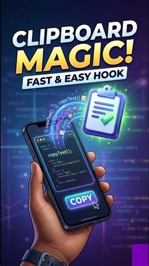 Build a Copy to Clipboard Hook in React in 60 Seconds 🔥 #javascriptinterview #coding #react