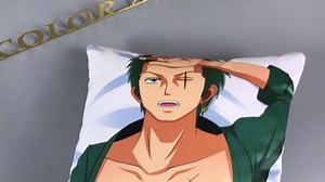 One Piece Roronoa Zoro Body Pillow Case - Peach Skin Anime Pillow Cover & Bed Set (16x47inch) Zipper Closure