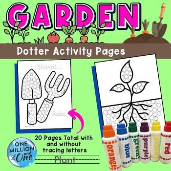 Garden Fine Motor Dot Marker Worksheets | Preschool Pre-K Kindergarten | Dot Art