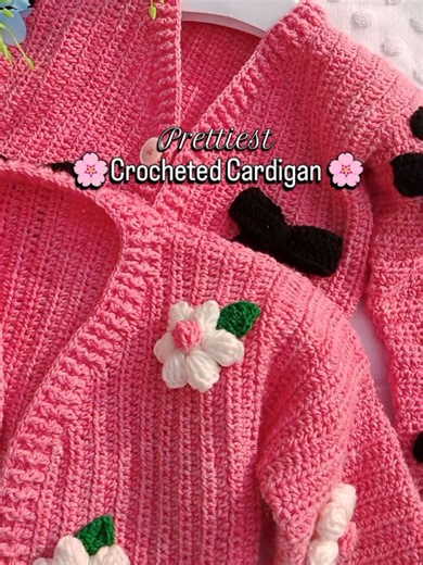 Handmade Floral Cardigan: Unique Crocheted Style