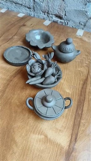 how to make miniature mini kitchen sets with clay vegetable#shorts #youtubeshorts