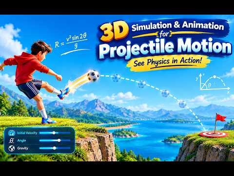 Projectile Motion Explained with 3D Simulation | Physics Class 11