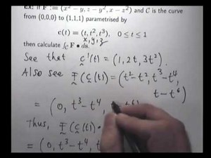 Line integral in space