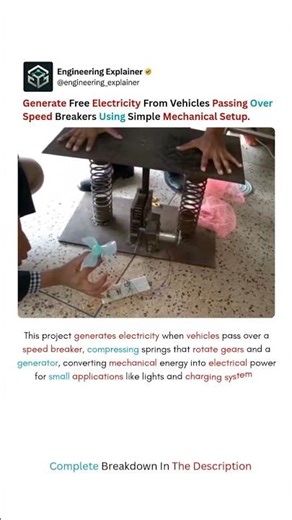 Turning Speed Breakers Into Electricity Using Simple Road Power Generation Technology