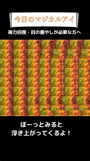 🌱何か浮き出る！？マジカルアイ🌱見えた人はコメントへ#shorts#ステレオグラム#stereograms#視力回復#3D立体視#3Dvideo