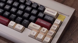 ULTRAEQUIP Keycaps - Rome Double Shot PBT SA Profile 160 Keys Red Beige Black Retro Custom Set with Split 7U Spacebar for Alice ISO ANSI 60, 75, 80, 95, 100% Mechanical Keyboard