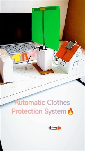 🔥🤯Automatic Clothes Protection System 🔥🤯 #viral #engineering #arduino #electronic
