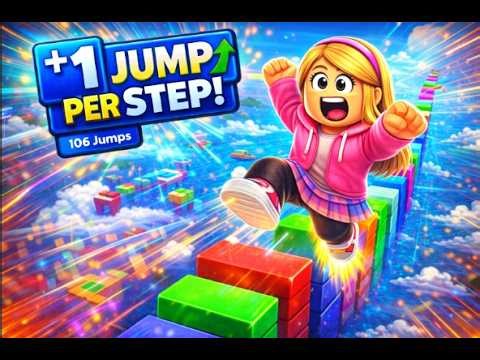 "I Played +1 Jump Per Step in Roblox – How High Can I Jump? 🏃‍♂️💥"