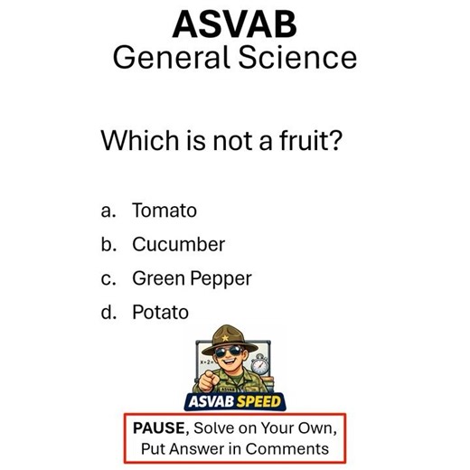 ASVAB Speed: General Science Question #2 (60 seconds)