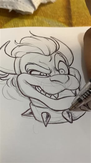 Kiry Master | Bowser a lapicero 🐢🖊️ . . . . . #arte #ink #bowser #cartoon #fanart | Instagram