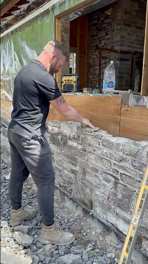 Kitchen extension on a 200 year old cottage in Ireland #cottage #stonemason