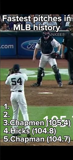 Fastest pitches in MLB history