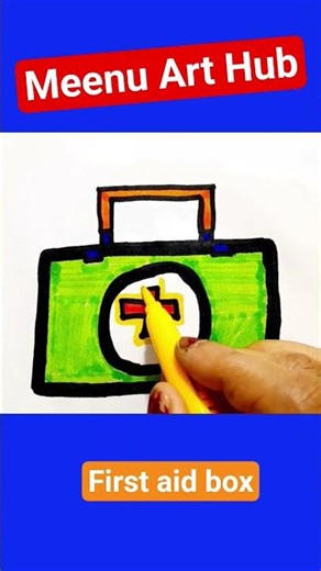Meenu art hub skmlle easy drawing of First aid box for drawing lovers, enjoy drawings