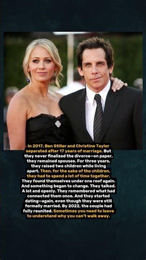 The Reunion of Ben Stiller and Christine Taylor