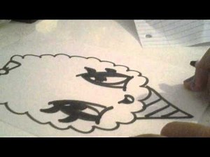 How to draw: a cute cotton candy