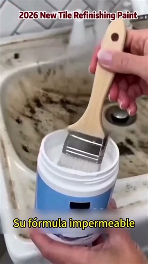 🔥Kit de pintura con base de agua para el acabado de azulejos y bañeras，Cepillo gratuito incluido