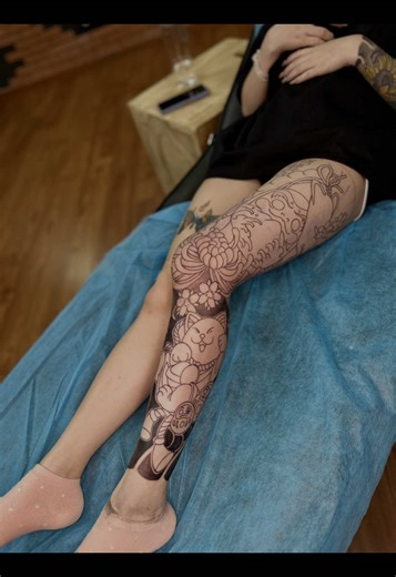 Exploring Japanese Full Leg Tattoos and Neo-Traditional Art