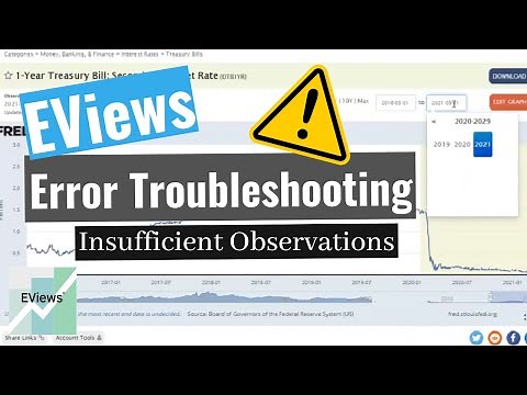 EViews Insufficient Amount of Observations Error Message