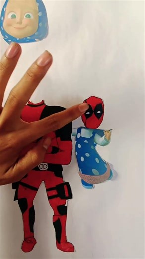 Deadpool ❤️ Marsha funny clip 😂😂#spiderman #hulk #marsha #motupatlu #littlesingham #art