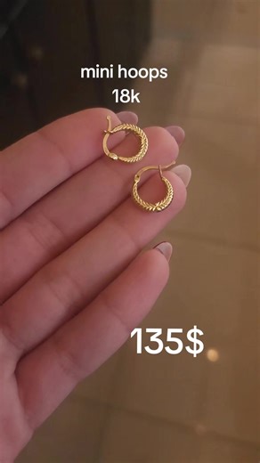 mini hoops 18k dm for info 71 376362 we deliver all over Lebanon 🇱🇧 #jewelry #18k #earings #tiktokshop #fyp @Shahd Nagy