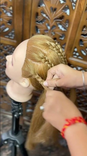 2 Minute Lace Braid Bun 💖 | Quick & Easy Juda Hairstyle | Simple Hair Bun for girl ✨