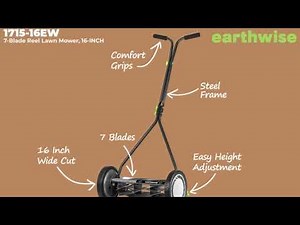 Earthwise 1715 16EW 16 Inch 7 Blade Push Reel Lawn Mower