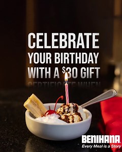 795 reactions · 68 shares | The best present is your presence...and a $30 certificate for Benihana. Get yours when you sign up for The Chef's Table. | Benihana | Facebook