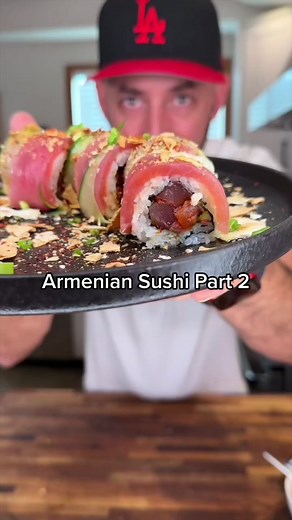 Making Ararat Crunch Roll: Armenian Style Sushi Recipe