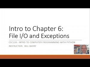 Python-6b - File I/O and Exceptions