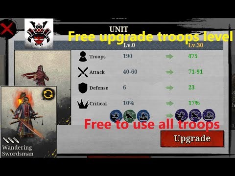 Great Conqueror 2: How to get free Troops & Free max level up?