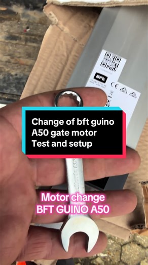 Bft guino a50 motor change and setup. This site is grubby af. Still can’t complain. #gates #tradesman #cable #onthetools #repair