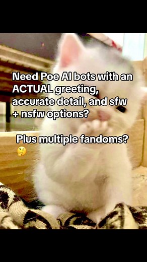 All bots are available under amarithesecond on Poe AI! I also make bots on character ai and janitor ai under amari_the_second❤️ #poeai #poeaicreator #poeaibots #poeaicreators #poeaibot #bot #aibot #POEAI #characterai #fy #fyp #viralvideo #acrossthespiderverse #demonslayer #callofdutymobile #amarithesecond