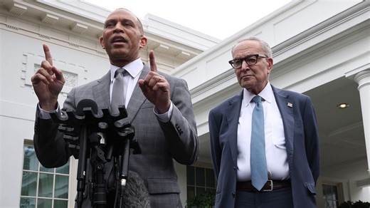Trump shares AI video mocking Dem leaders as shutdown looms, sparking backlash