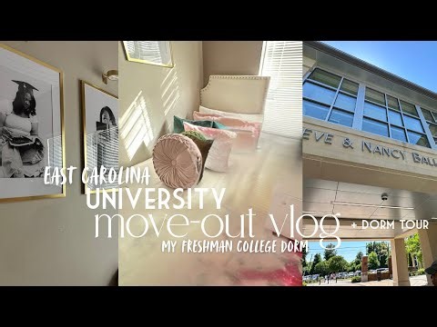 COLLEGE MOVE-OUT VLOG + Dorm Tour | *freshman year at ECU*