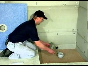 Montage Duschelement für begehbare Dusche